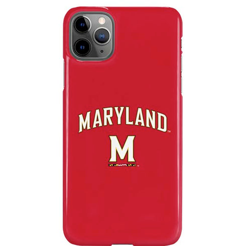 University of Maryland Collegiate Text Red iPhone Cases